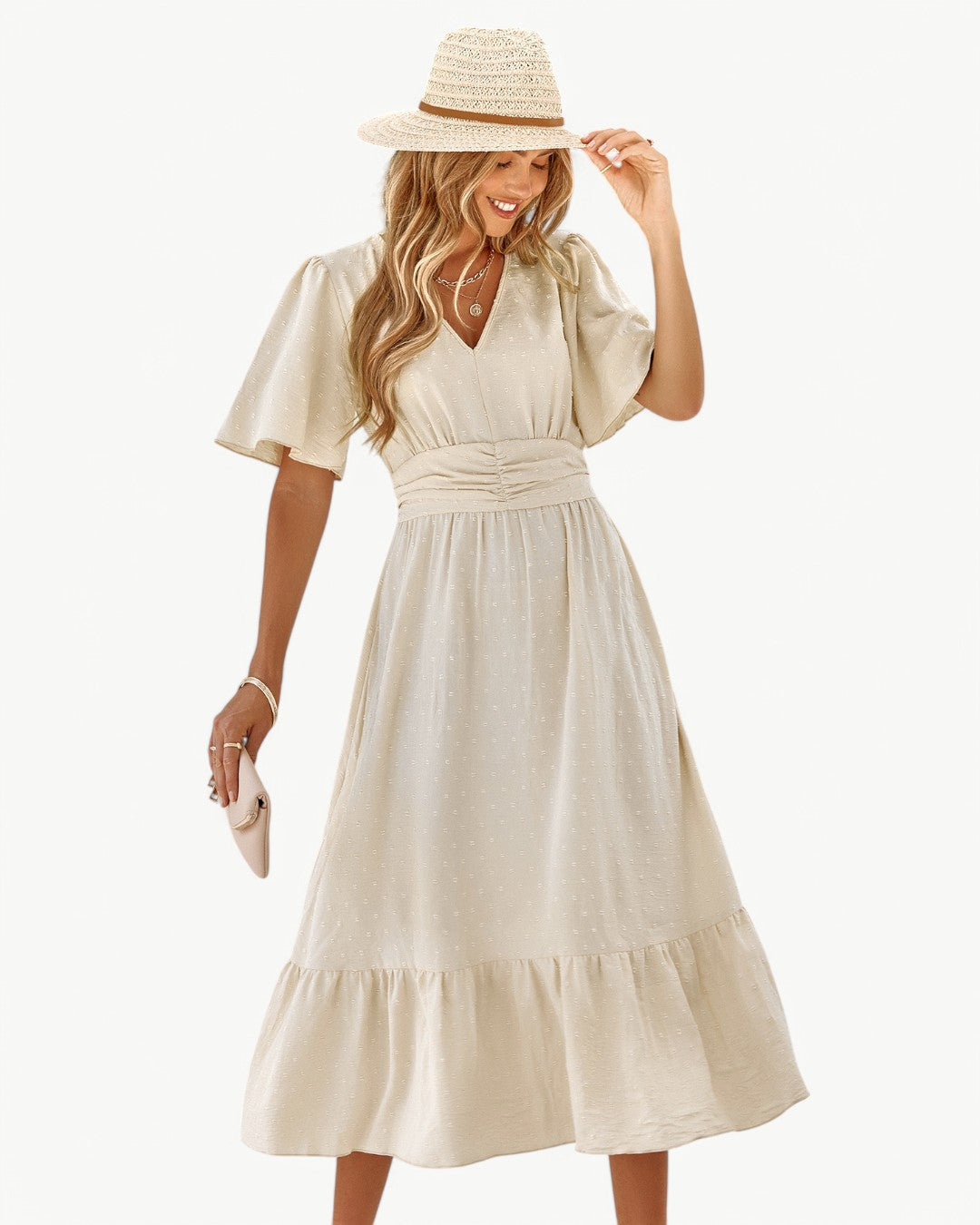 OLIVIA V NECK SUMMER DRESS