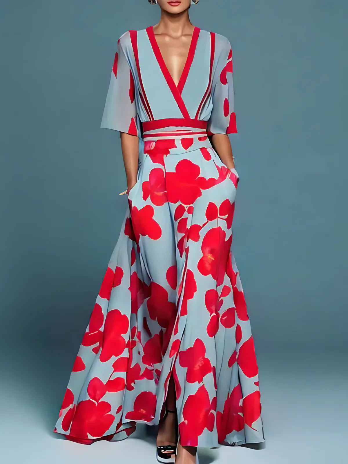 Isabelle | V-Neck Floral Dress