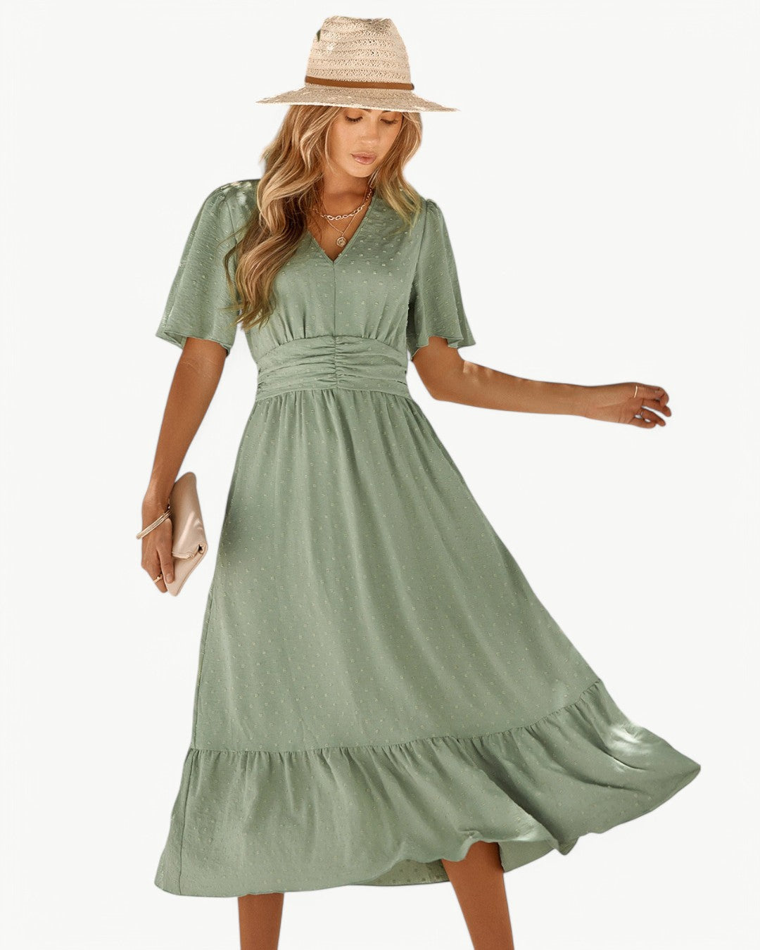 OLIVIA V NECK SUMMER DRESS
