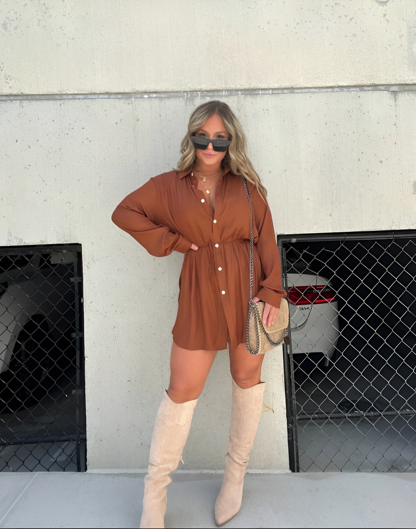 Jessica | Fashionable Satin Playsuit Dress