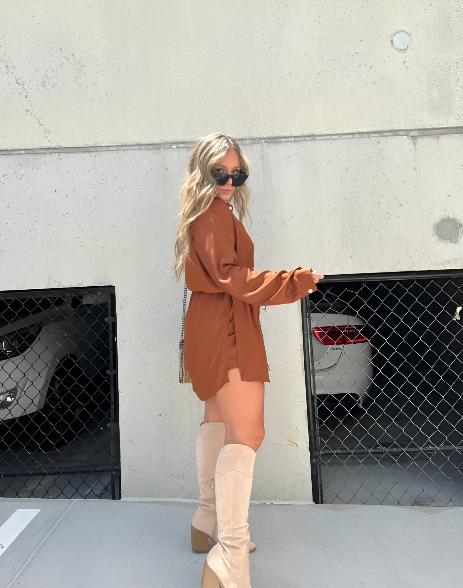 Jessica | Fashionable Satin Playsuit Dress