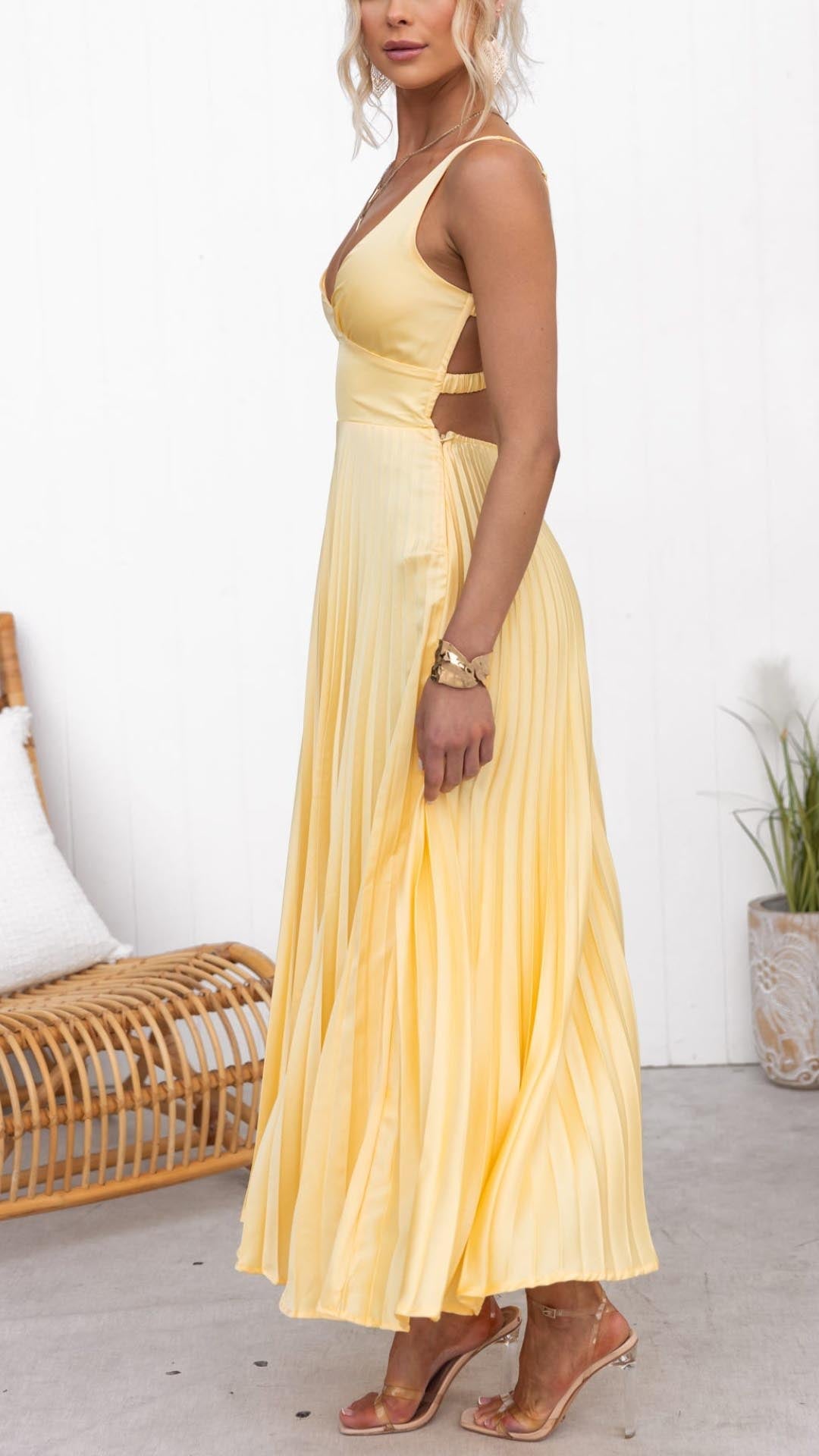 ELINE | V-NECK MAXI DRESS
