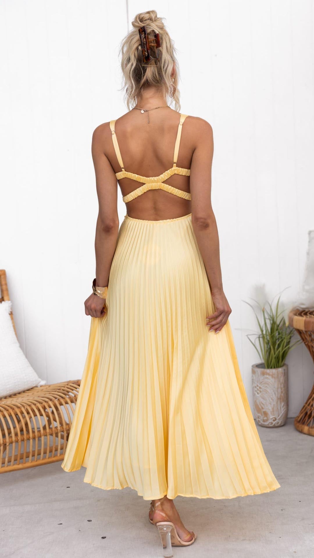 ELINE | V-NECK MAXI DRESS