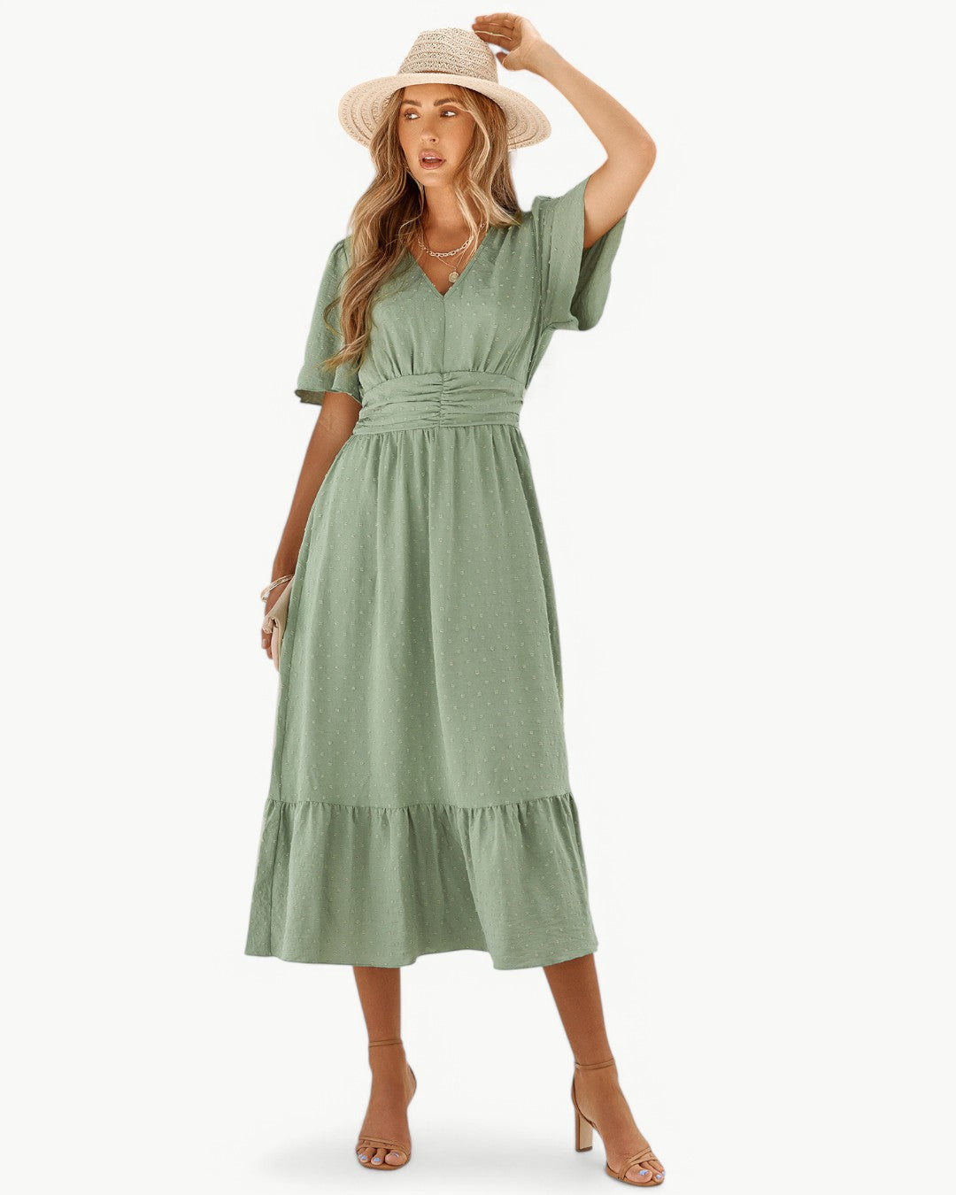 OLIVIA V NECK SUMMER DRESS