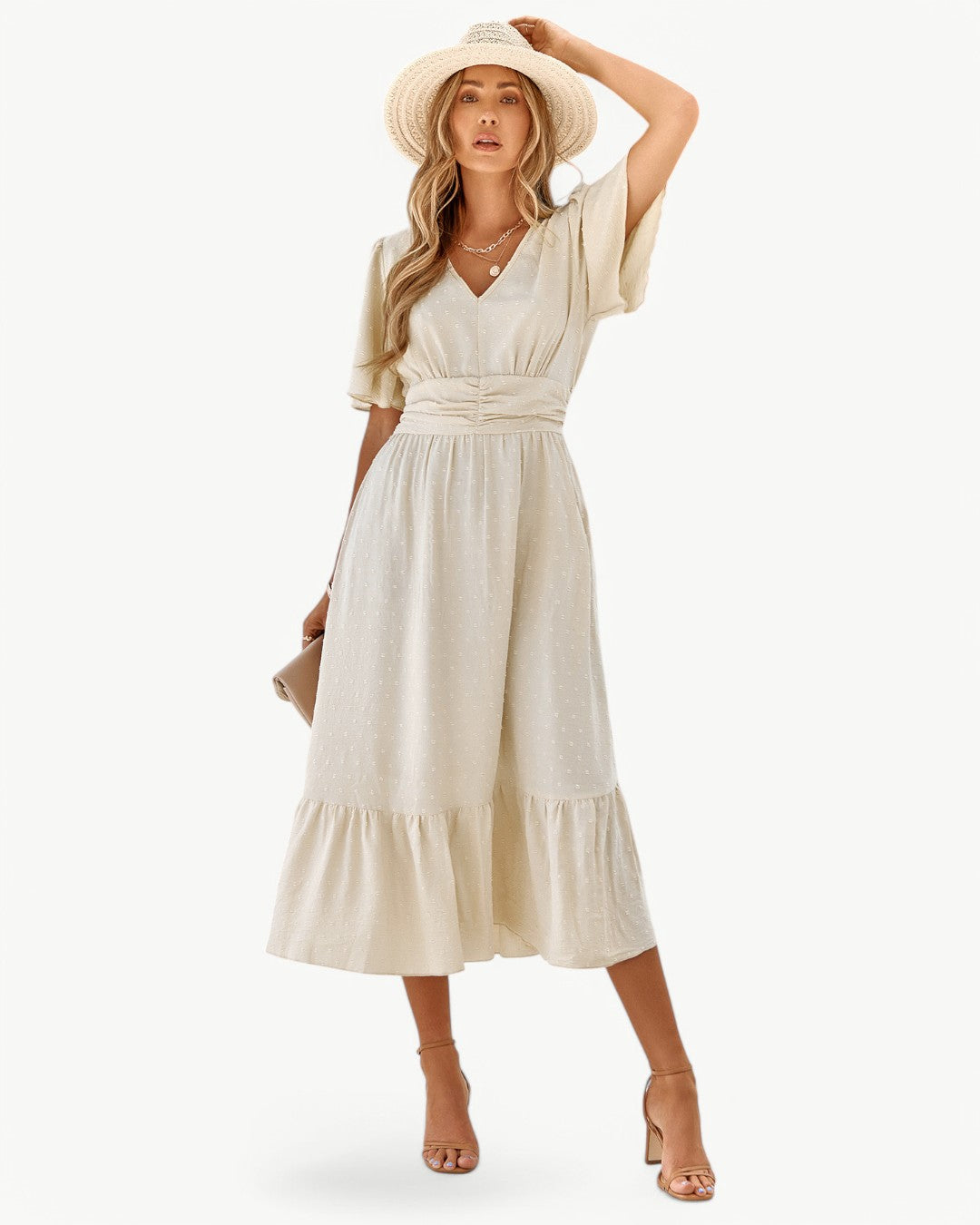 OLIVIA V NECK SUMMER DRESS