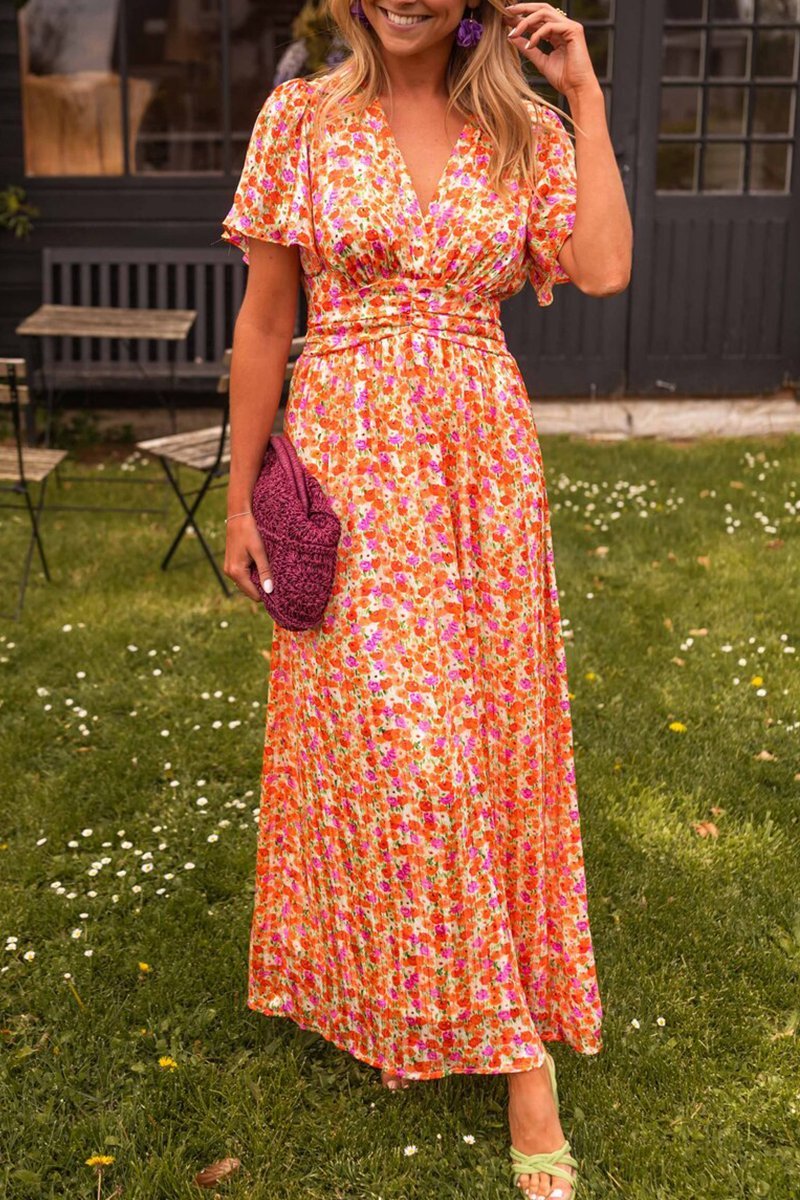 PAULINE | LONG FLOWER DRESS