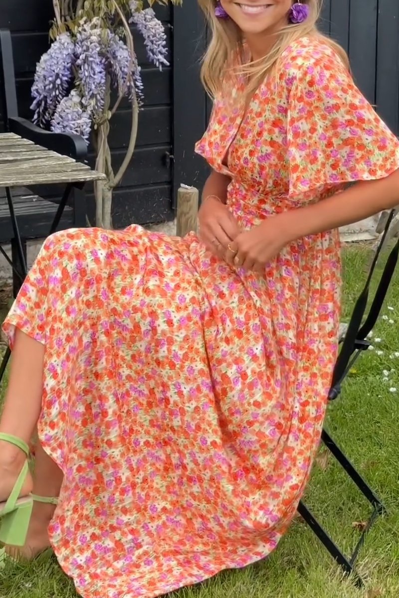 PAULINE | LONG FLOWER DRESS